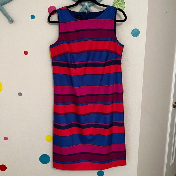 TALBOTS NWT Ladies Sleeveless Striped Dress, SZ10 - Picture 5 of 9